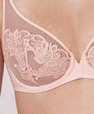 Soutien-gorge armature décolleté plongeant Simone Pérèle Saga rose poudre 15C319-383