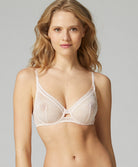 Soutien-gorge armature décolleté plongeant Simone Pérèle Swing poudre pétale 15Y319-332