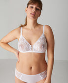 Soutien-gorge armature décolleté plongeant Simone Pérèle Orphée blanc 15S319-011