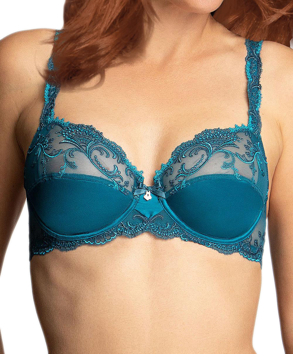 Soutien-gorge armature en soie Lise Charmel Splendeur Soie cyan ACC6080-SC