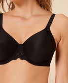 Soutien-gorge armatures moulé rigide grande taille Simone Pérèle Caresse noir 12A380-015