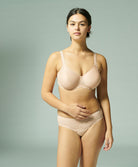 Soutien-gorge armatures moulé rigide grande taille Simone Pérèle Caresse peau rosée 12A380-739