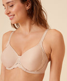 Soutien-gorge armatures moulé rigide grande taille Simone Pérèle Caresse peau rosée 12A380-739