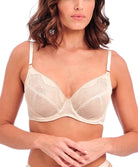Soutien-gorge armatures couvrant décolleté plongeant Wacoal Sensu Lace champagne WE601201-CHN