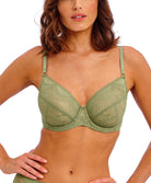 Soutien-gorge armatures couvrant décolleté plongeant Wacoal Sensu Lace vert soie WE601201-GEN