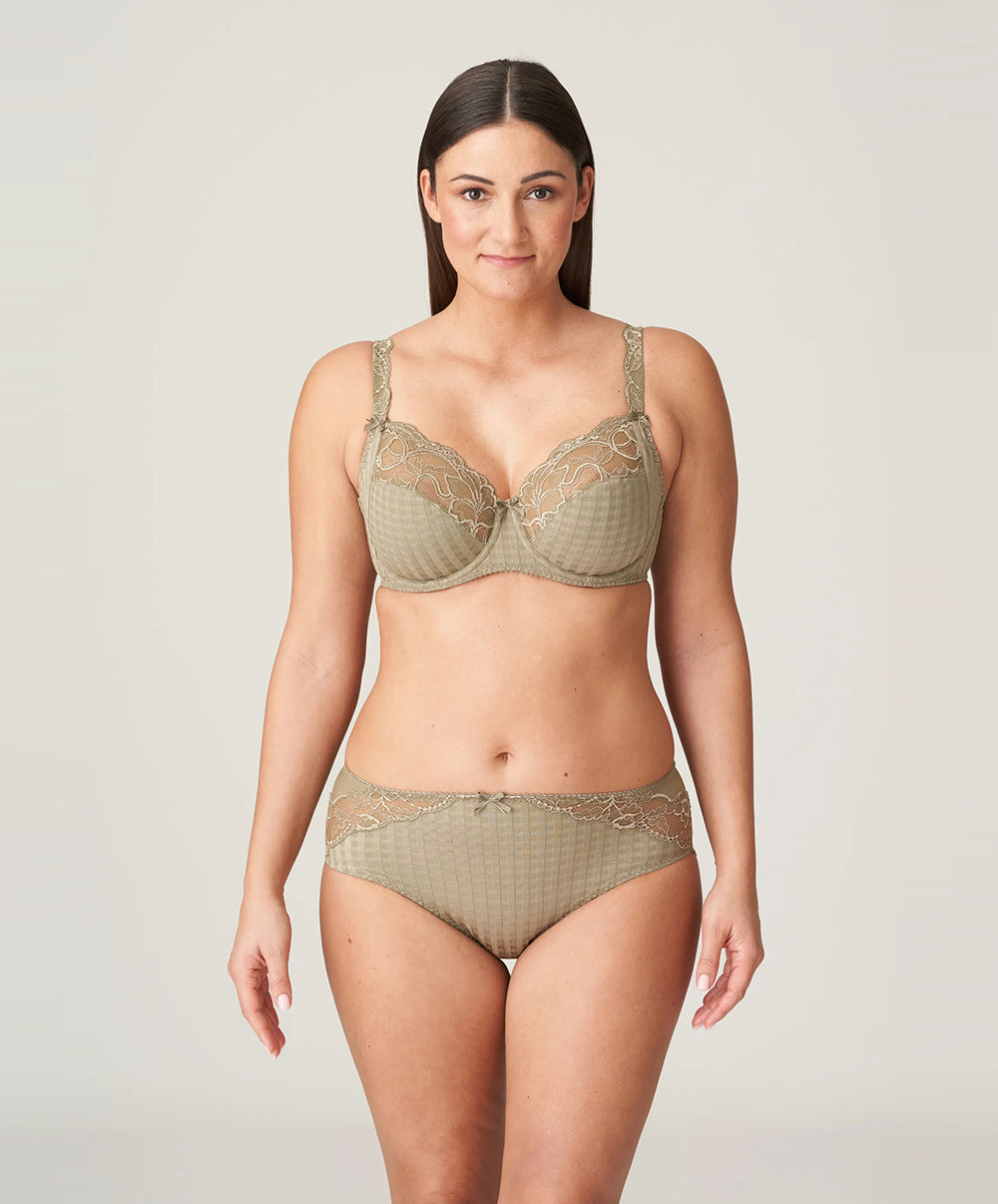 Soutien-gorge armatures emboitant 3 parties dentelle PrimaDonna Madison golden olive 0162120-0162121-GOO