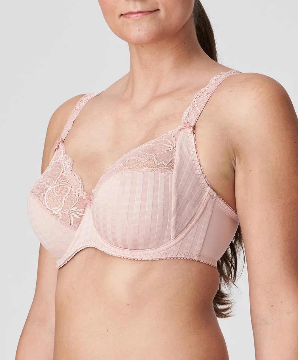 Soutien-gorge armatures emboitant 3 parties dentelle PrimaDonna Madison rose poudré 0162120-0162121-PWD