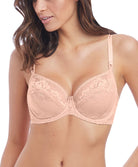 Soutien-gorge emboitant en dentelle avec armatures Wacoal Lace to Love rosedust WA855297-253 face