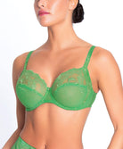 Soutien-gorge armatures grande taille "Bien-être" Lise Charmel Dressing Floral émeraude BCC6188-DE