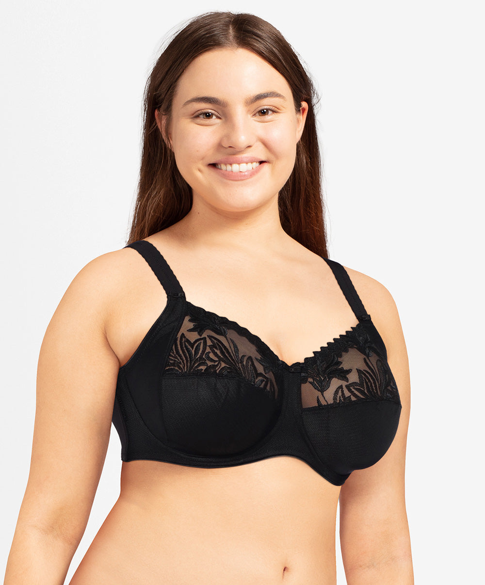Soutien-gorge armatures grande taille emboitant 3 parties Chantelle Amazone noir C21010-011