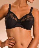 Soutien-gorge armatures grande taille emboitant 3 parties Chantelle Amazone noir C21010-011