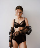 Soutien-gorge armatures grande taille Chantelle Luminesce noir or C19K10-0A1