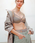 Soutien-gorge armatures grande taille Chantelle Luminesce terre d'ombre sauvage C19K10-0C1