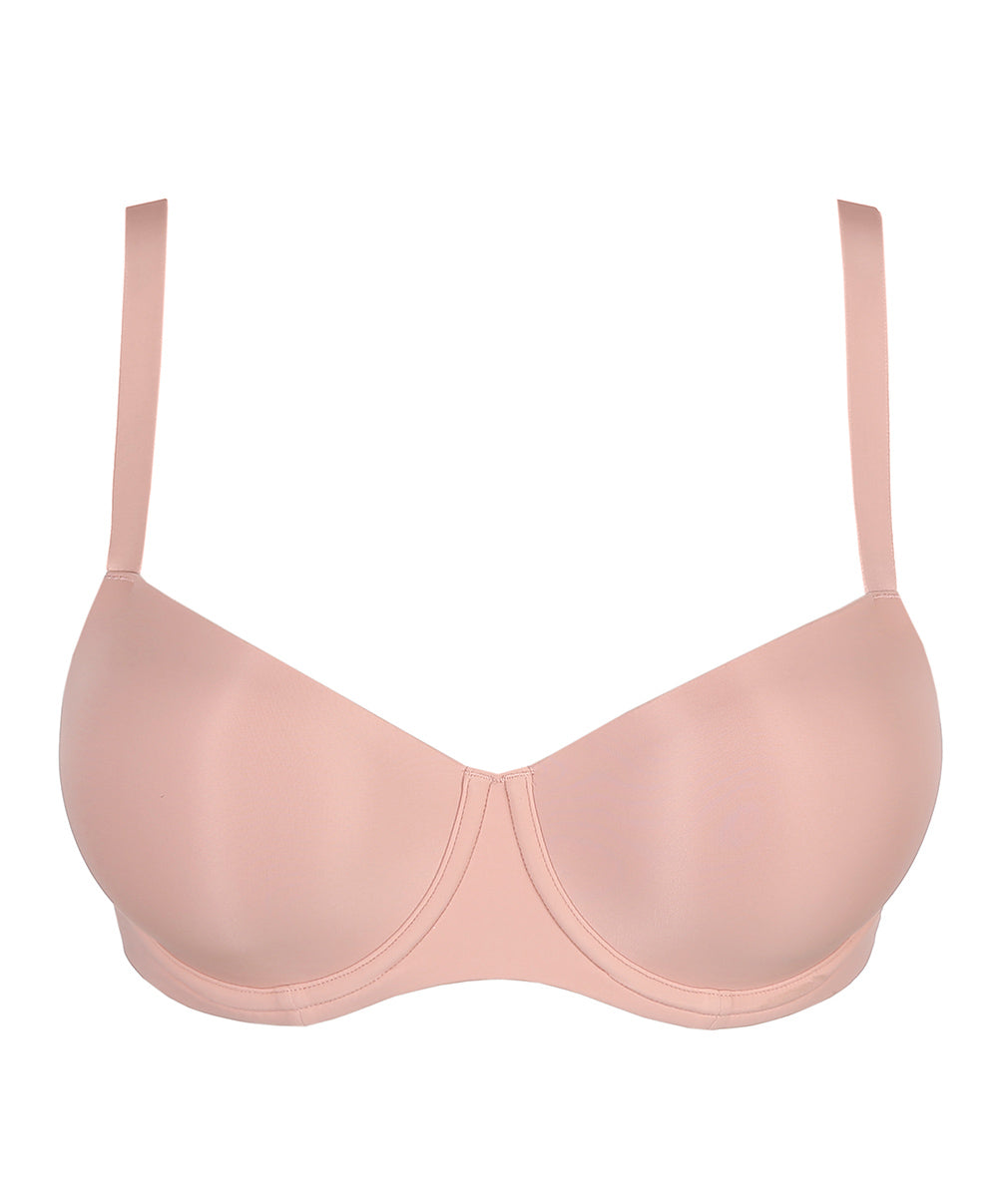 Soutien-gorge balconnet grande taille rembourré lisse invisible à armatures PrimaDonna Figuras rose poudré 0263252-PWD