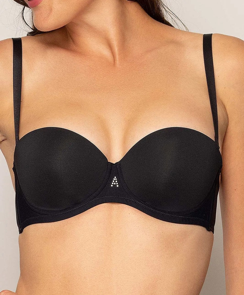 Soutien-gorge bandeau bretelles amovibles Antigel de Lise Charmel Culte Beauté noir ECH5666-NO