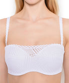 Soutien-gorge bandeau bretelles amovibles Antigel de Lise Charmel Tressage Graphic blanc ECC8337-5637-TB