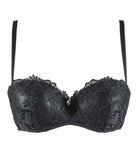 Soutien-gorge bandeau bretelles amovibles Lise Charmel Dressing Floral noir ACC5688-NO
