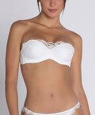 Soutien-gorge bandeau bretelles amovibles Lise Charmel Source Beauté ecru nacre ACH5672-EN