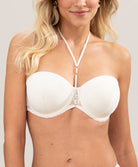 Soutien-gorge bandeau bretelles amovibles grande taille Antigel de Lise Charmel Atelier Séduction écru nacre FCH5657-EN