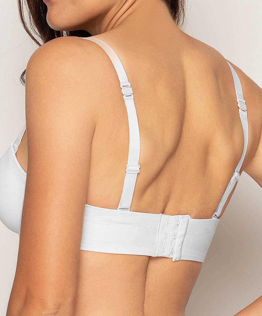 Soutien-gorge bandeau bretelles amovibles grande taille Antigel de Lise Charmel Culte Beauté blanc FCH5666-BL