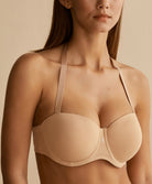 Soutien-gorge bandeau bretelles amovibles grande taille Antigel de Lise Charmel Culte Beauté skin rosé FCH5666-SR