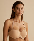 Soutien-gorge bandeau bretelles amovibles grande taille Antigel de Lise Charmel Culte Beauté skin rosé FCH5666-SR