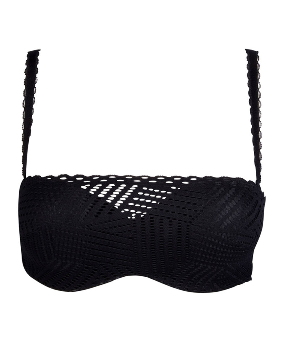 Soutien-gorge bandeau coque tressage graphic Antigel de Lise Charmel Noir ECC5637-8337-TN