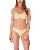 Soutien-gorge bandeau en dentelle bretelles amovibles multi-positions Wacoal Halo Lace nude WA854205-NUE