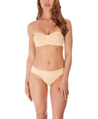 Soutien-gorge bandeau en dentelle bretelles amovibles multi-positions Wacoal Halo Lace nude WA854205-NUE
