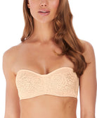 Soutien-gorge bandeau en dentelle bretelles amovibles multi-positions Wacoal Halo Lace nude WA854205-NUE