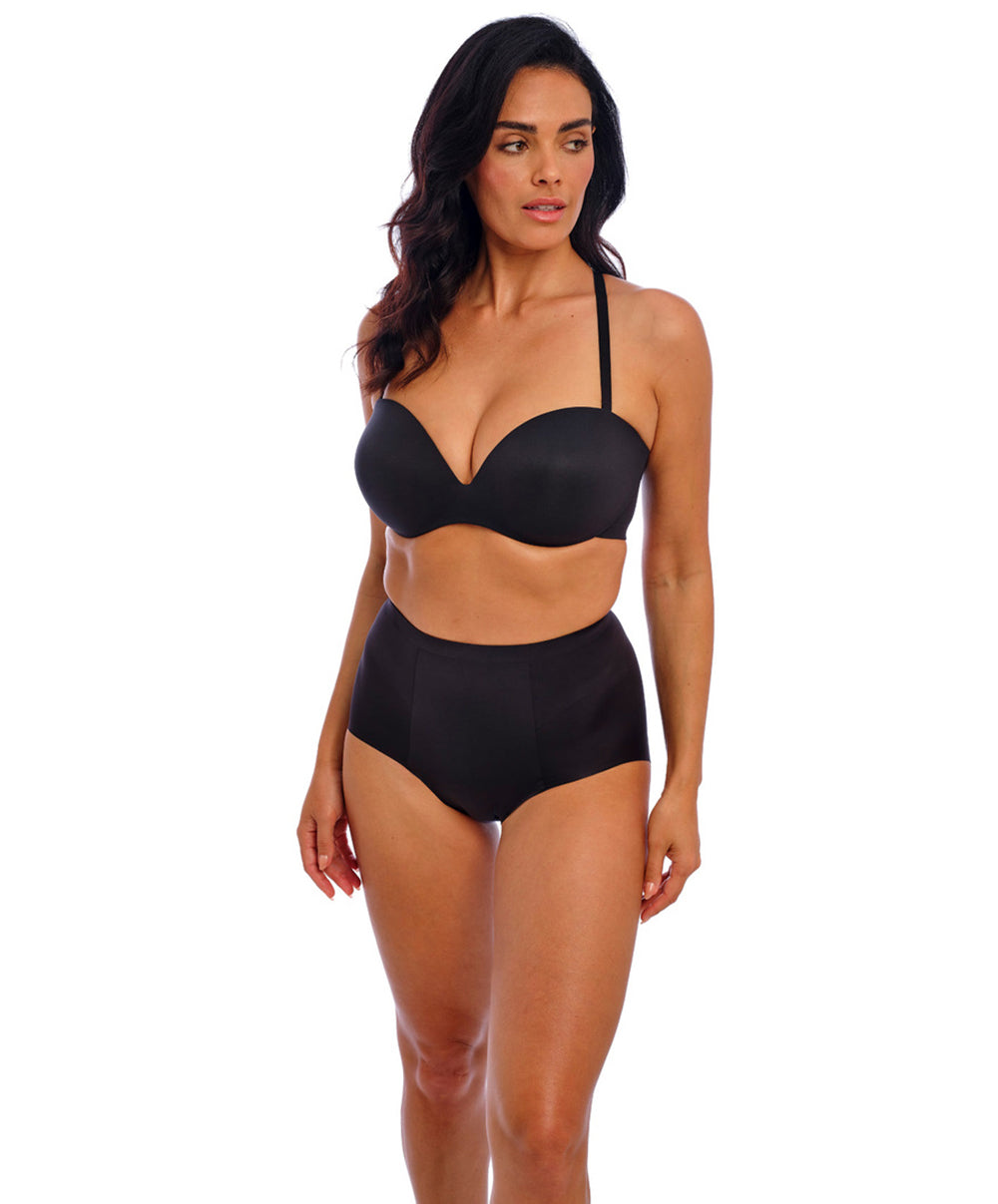 Soutien-gorge bandeau moulé bretelles amovibles invisible grande taille Wacoal Inès Secret noir WE601011-BLK