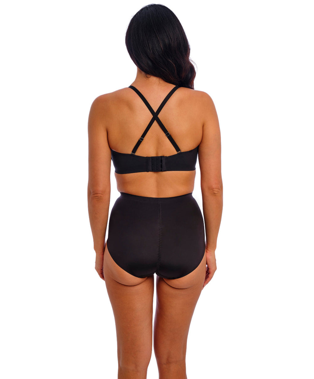 Soutien-gorge bandeau moulé bretelles amovibles invisible grande taille Wacoal Inès Secret noir WE601011-BLK