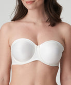 Soutien-gorge bandeau moulé lisse bretelles amovibles invisible à armatures PrimaDonna Satin noir 0161331-NAT