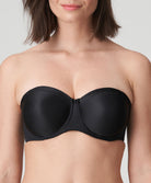 Soutien-gorge bandeau moulé lisse bretelles amovibles invisible à armatures PrimaDonna Satin noir 0161331-ZWA