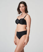 Soutien-gorge bandeau moulé lisse bretelles amovibles invisible à armatures PrimaDonna Satin noir 0161331-ZWA
