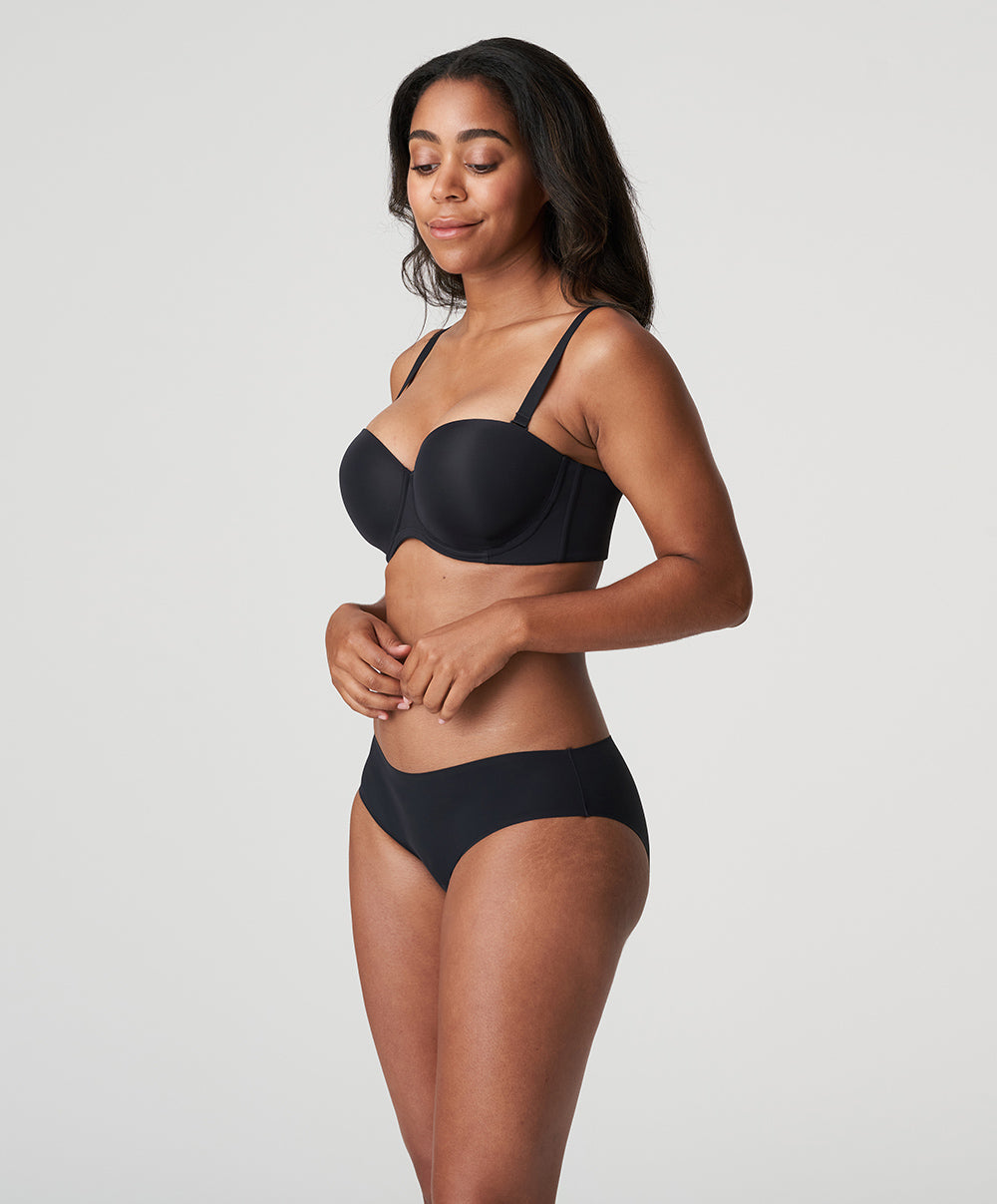 Soutien-gorge bandeau rembourré lisse bretelles amovibles invisible à armatures PrimaDonna Figuras charbon 0263258-CHB