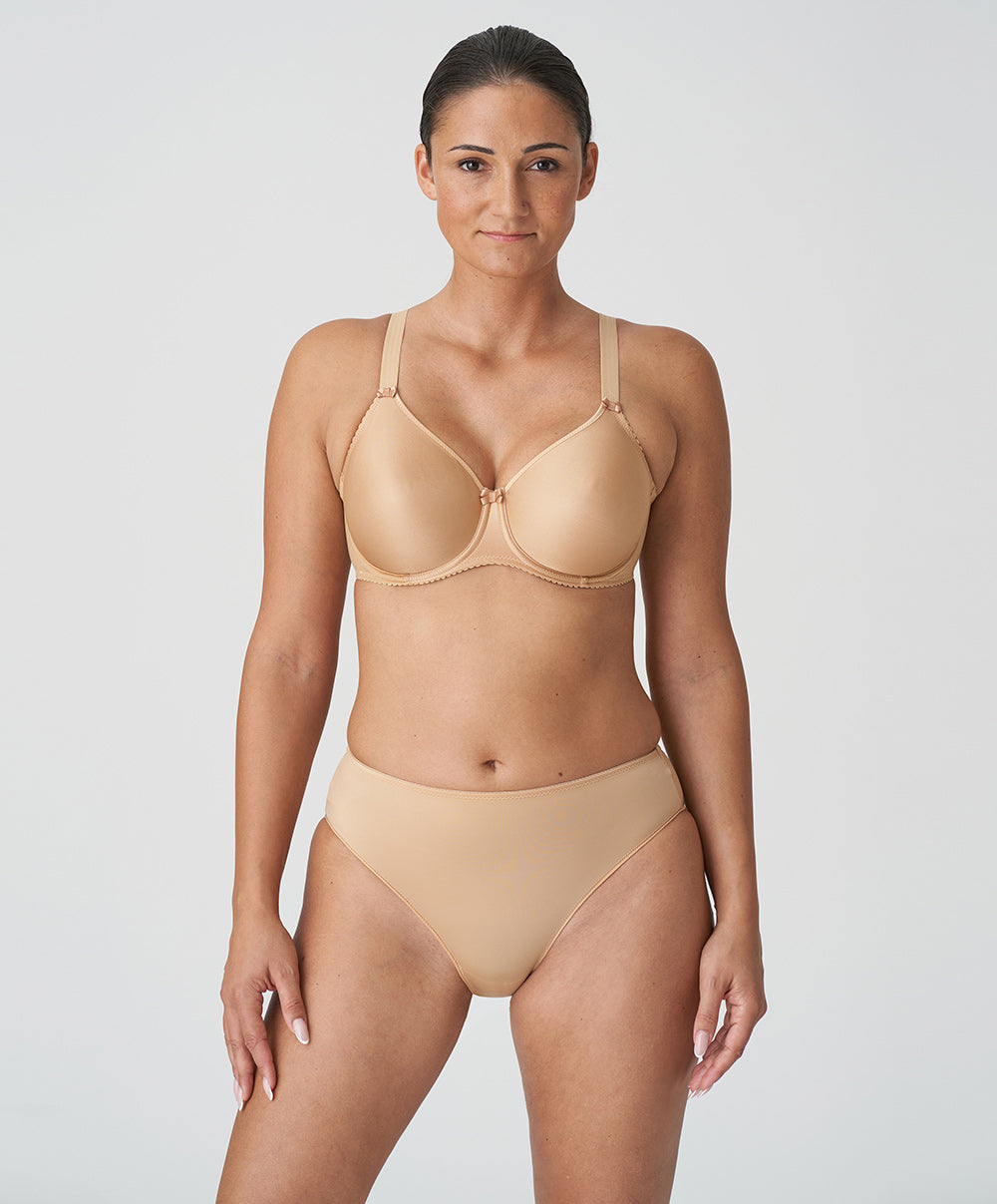Soutien-gorge bonnets moulés lisses à armatures invisible PrimaDonna Satin cognac 0161330-COG