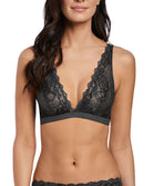 Soutien-gorge brassière sans armatures Wacoal Lace Perfection charcoal gris anthracite WE135008-CHL