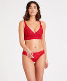 Soutien-gorge brassière confort sans armatures bralette rouge Rosessence rouge gala Aubade HK10-02-GALA