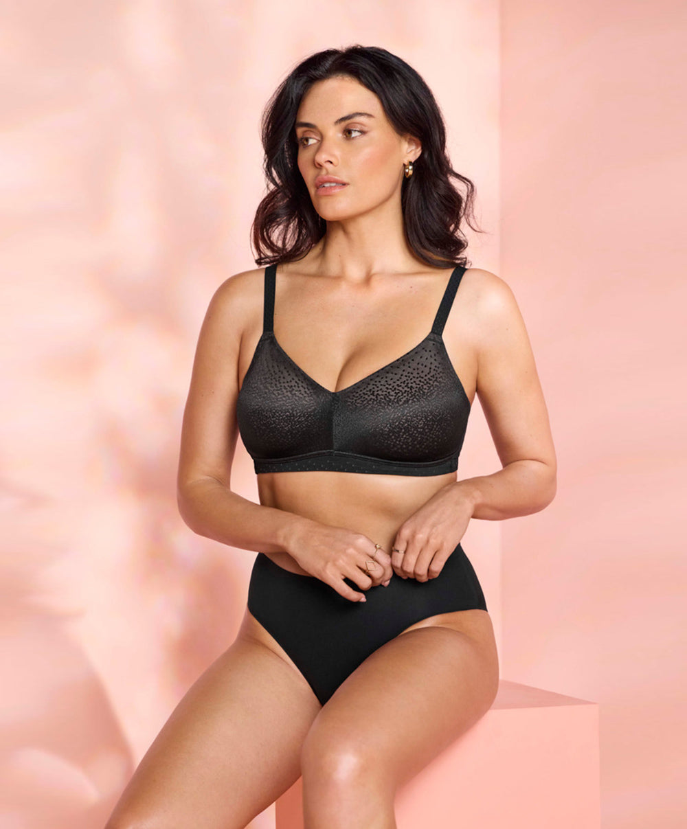 Soutien-gorge brassière sans armatures bralette Wacoal Back Appeal noir WA852303-BLK