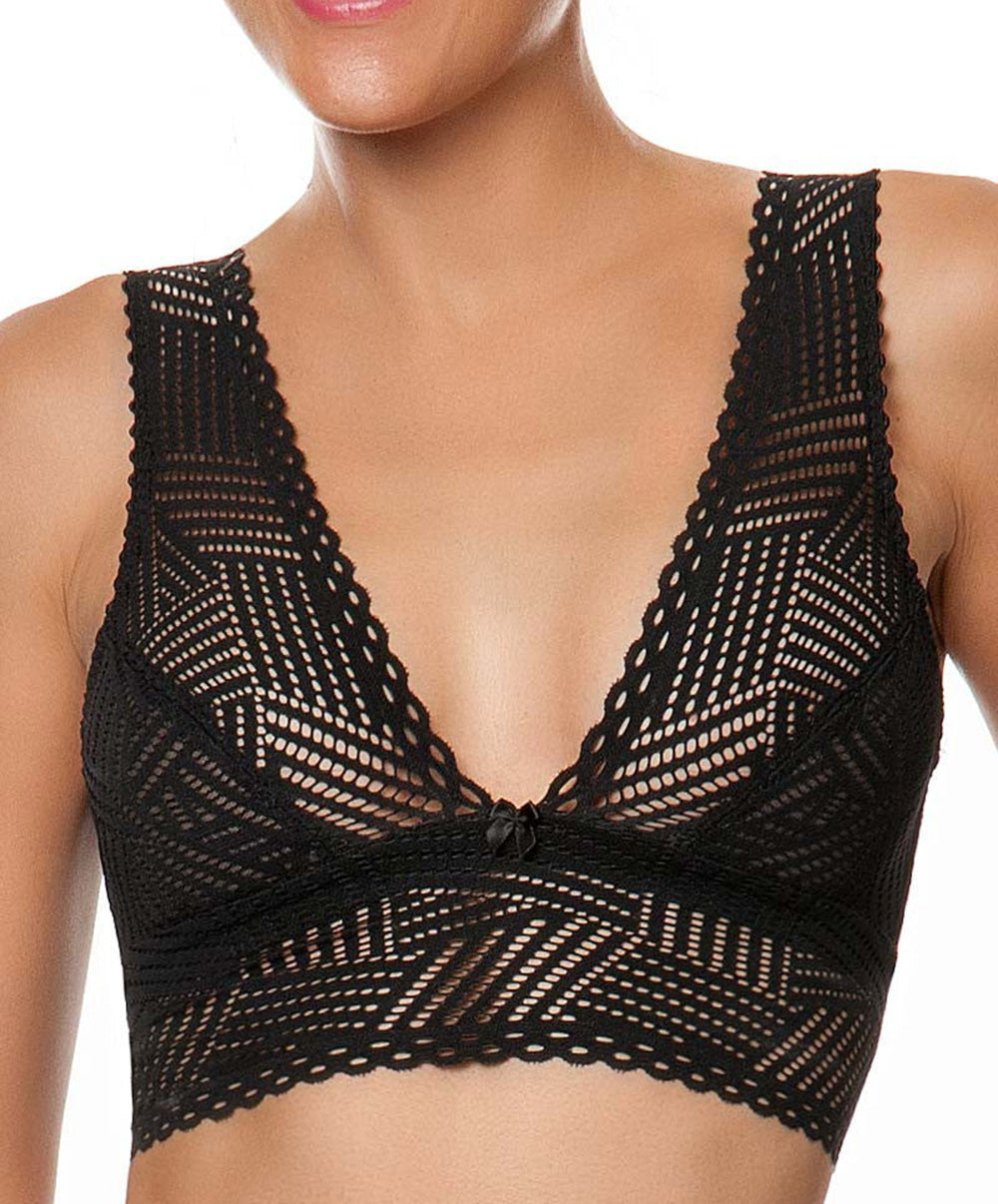 Soutien-gorge bustier tressage graphic Antigel de Lise Charmel Noir ELC6237-TN