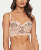 Soutien-gorge bustier sexy Chantelle Spice clay nude noir C22BK6-0JK