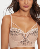 Soutien-gorge bustier sexy Chantelle Spice clay nude noir C22BK6-0JK