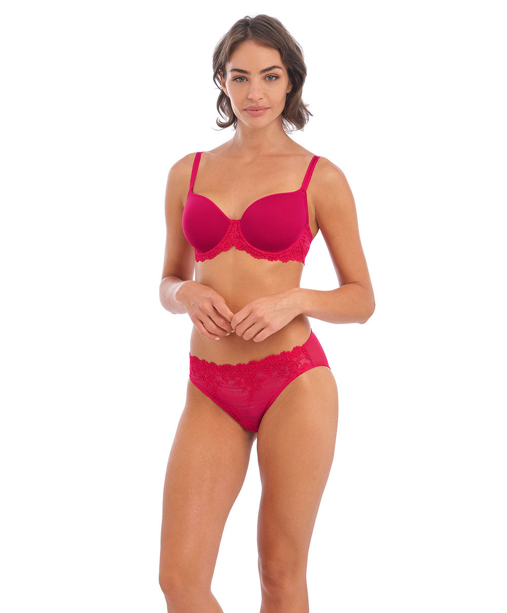 Soutien-gorge contour coques moulées Wacoal Embrace Lace rouge persan WA853191-615