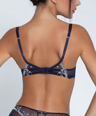 Soutien-gorge coque moulé Lise Charmel Déesse en Glam marine argent ACH8515-MA