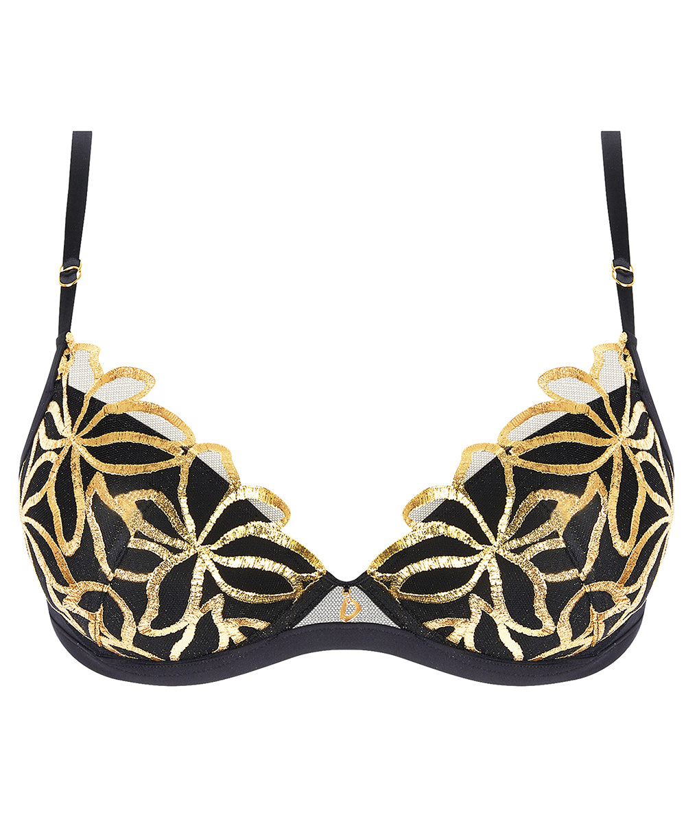 Soutien-gorge coque Lise Charmel Éclats d'Or noir or ACJ8529-NO