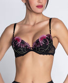 Soutien-gorge coque moulé Lise Charmel Floraison Passion safran rose ACH8586-SR