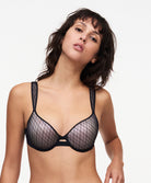 Soutien-gorge coque à mémoire de forme enveloppant Chantelle Smooth Lines noir beige C11N60-0DS