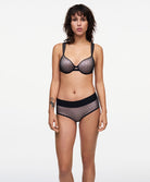 Soutien-gorge coque à mémoire de forme enveloppant Chantelle Smooth Lines noir beige C11N60-0DS