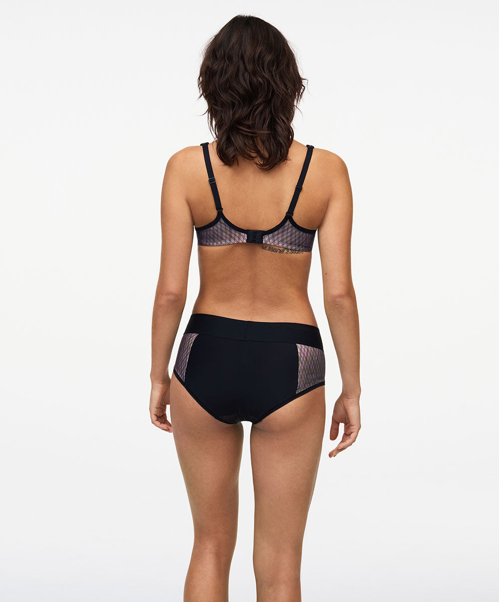 Soutien-gorge coque à mémoire de forme enveloppant Chantelle Smooth Lines noir beige C11N60-0DS